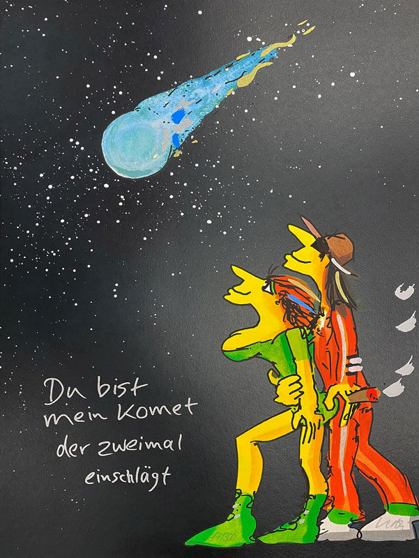 Udo LINDENBERG - Du bist mein KOMET der ZWEIMAL EINSCHLÄGT - ( BLACK Edition ) , handsigniert   Udo LINDENBERG - Du bist mein KOMET der ZWEIMAL EINSCHLÄGT - ( BLACK Edition ) , handsigniert