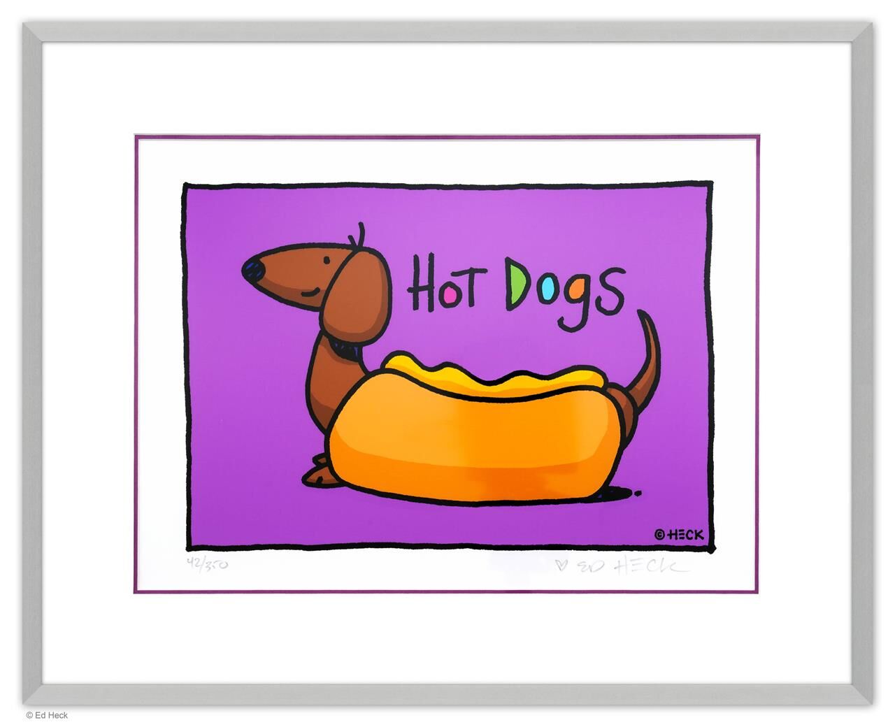 Ed Heck - HOT DOGS - original PIGMENTGRAFIK