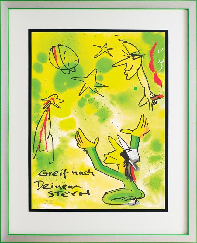Udo Lindenberg Bilder - GREIF NACH DEINEM STERN - Edition 2023 - Original Grafik handsigniert  Udo Lindenberg Bilder - GREIF NACH DEINEM STERN - Edition 2023 - Original Grafik handsigniert
