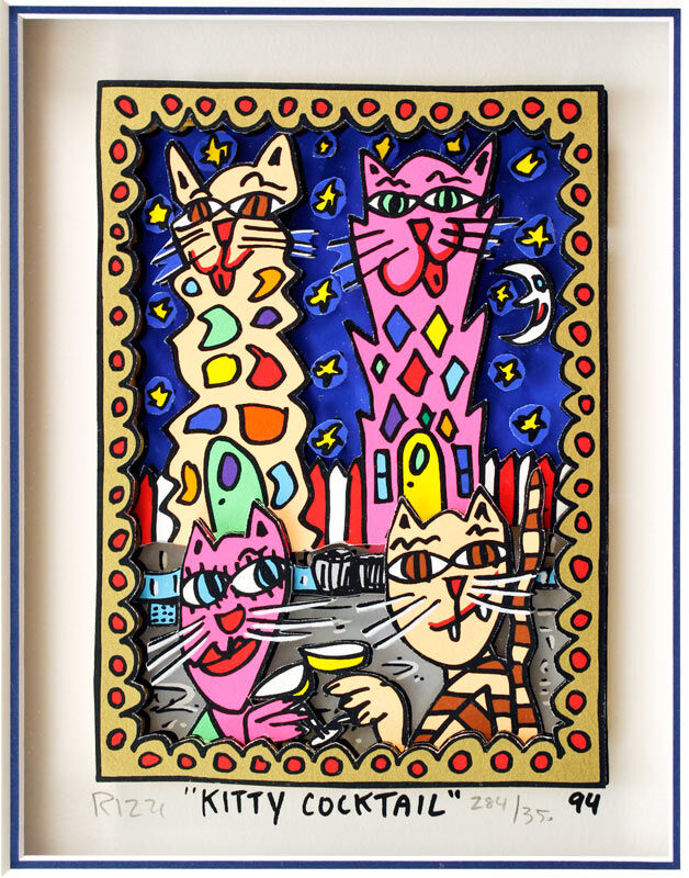 james-rizzi-kitty-cocktail-alu-gerahmt-detail