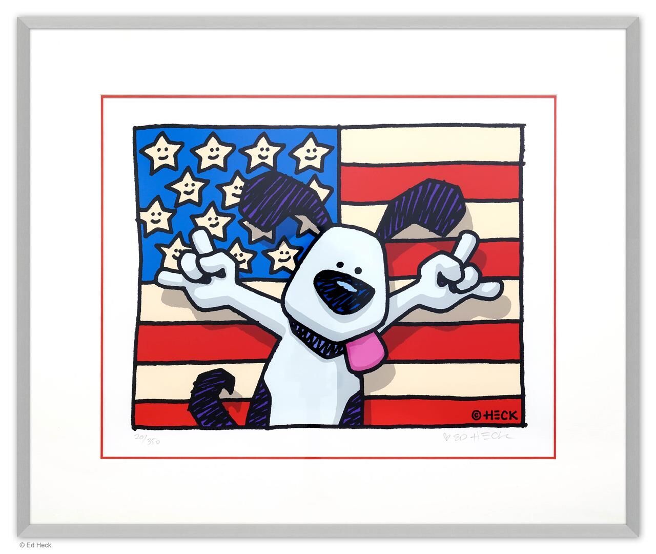 ed-heck-stars-and-stripes Ed Heck - STARS AND STRIPES - original PIGMENTGRAFIK