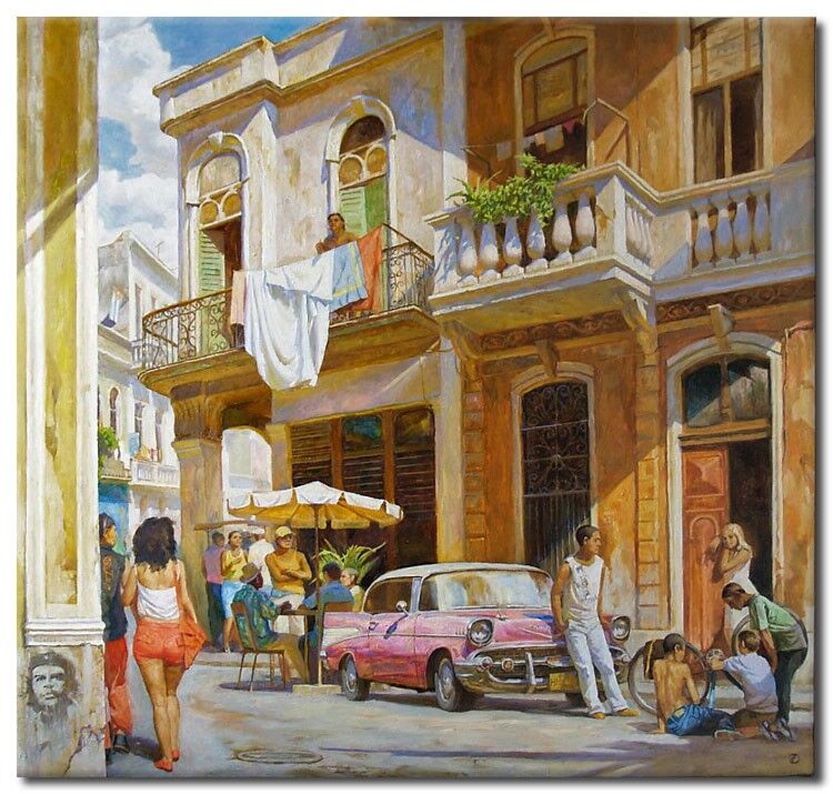 Sommer in Havanna. Leinwandbild Diego Santos Diego Santos - Havanna Streetlife