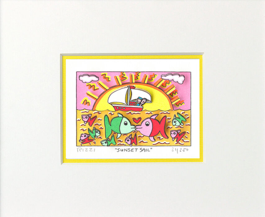 james-rizzi-sunset-sail-gelb-ungerahmt