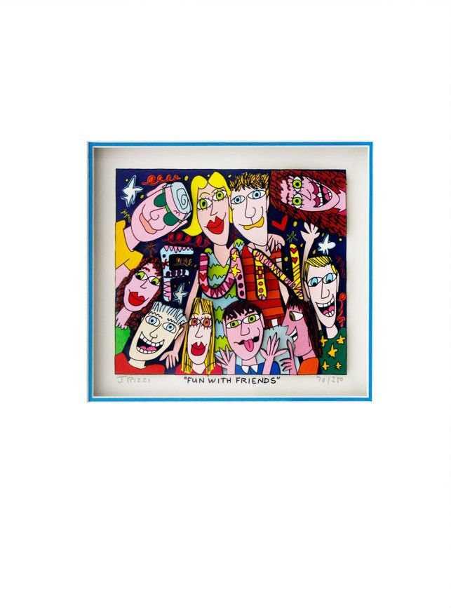 james-rizzi-fun-with-friends-ungerahmt-kunst-3d