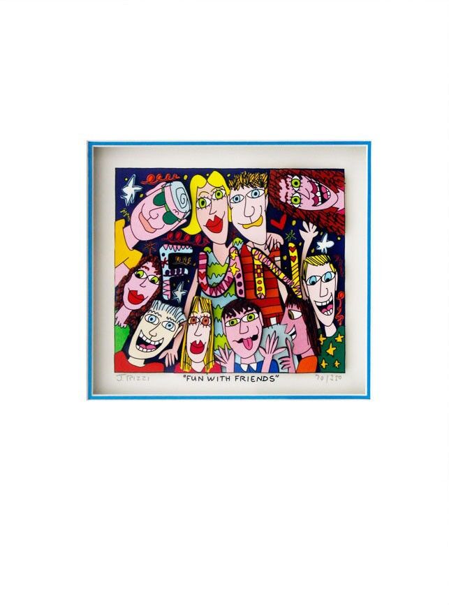 james-rizzi-fun-with-friends-ungerahmt-kunst-3d james-rizzi-fun-with-friends-ungerahmt-kunst-3d