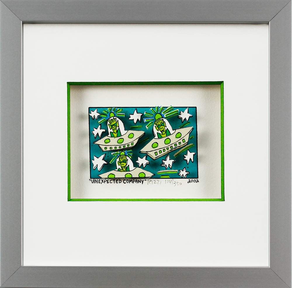 James Rizzi Bilder - UNEXPECTED COMPANY - Handsigniert