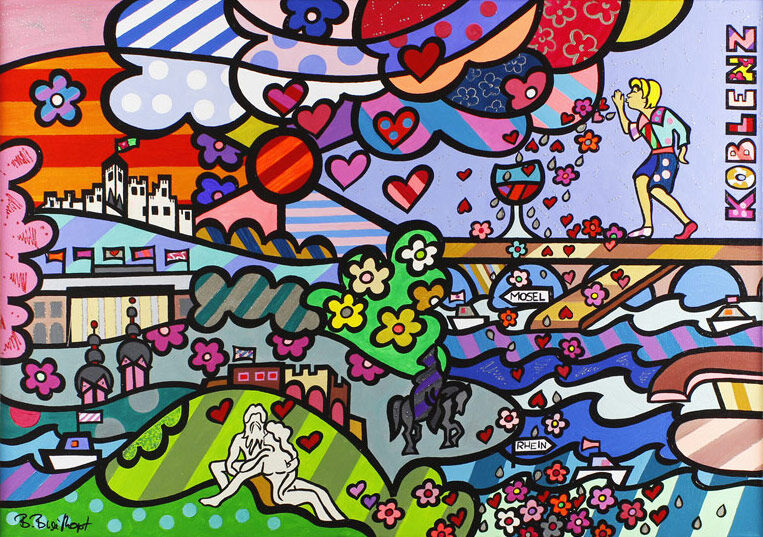 Bettina Breitkopf Pop Art Koblenz-Collage I Love Koblenz  Bettina Breitkopf Pop Art Koblenz-Collage I Love Koblenz
