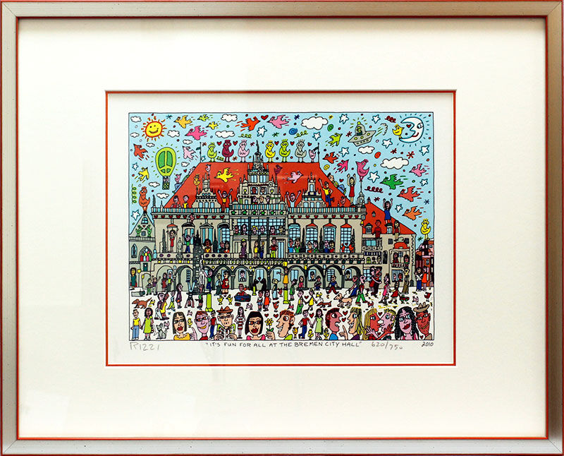 james-rizzi-its-fun-for-all-at-the-bremen-city-hall-gerahmt-kunst-3d james-rizzi-its-fun-for-all-at-the-bremen-city-hall-gerahmt-kunst-3d