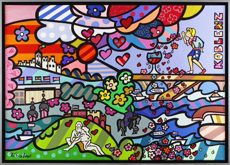 Bettina Breitkopf - Colorful Koblenz - Original Gemälde auf Leinwand