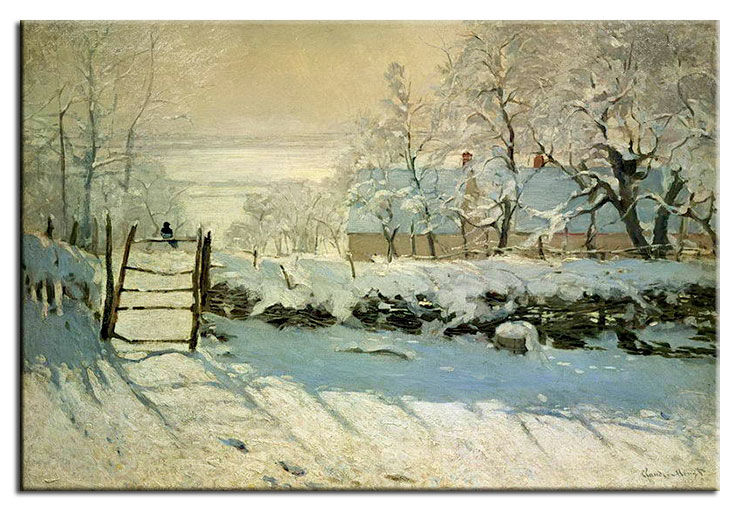 Claude Monet -Die Elster Claude Monet Bilder - Die Elster-80 x 110 cm