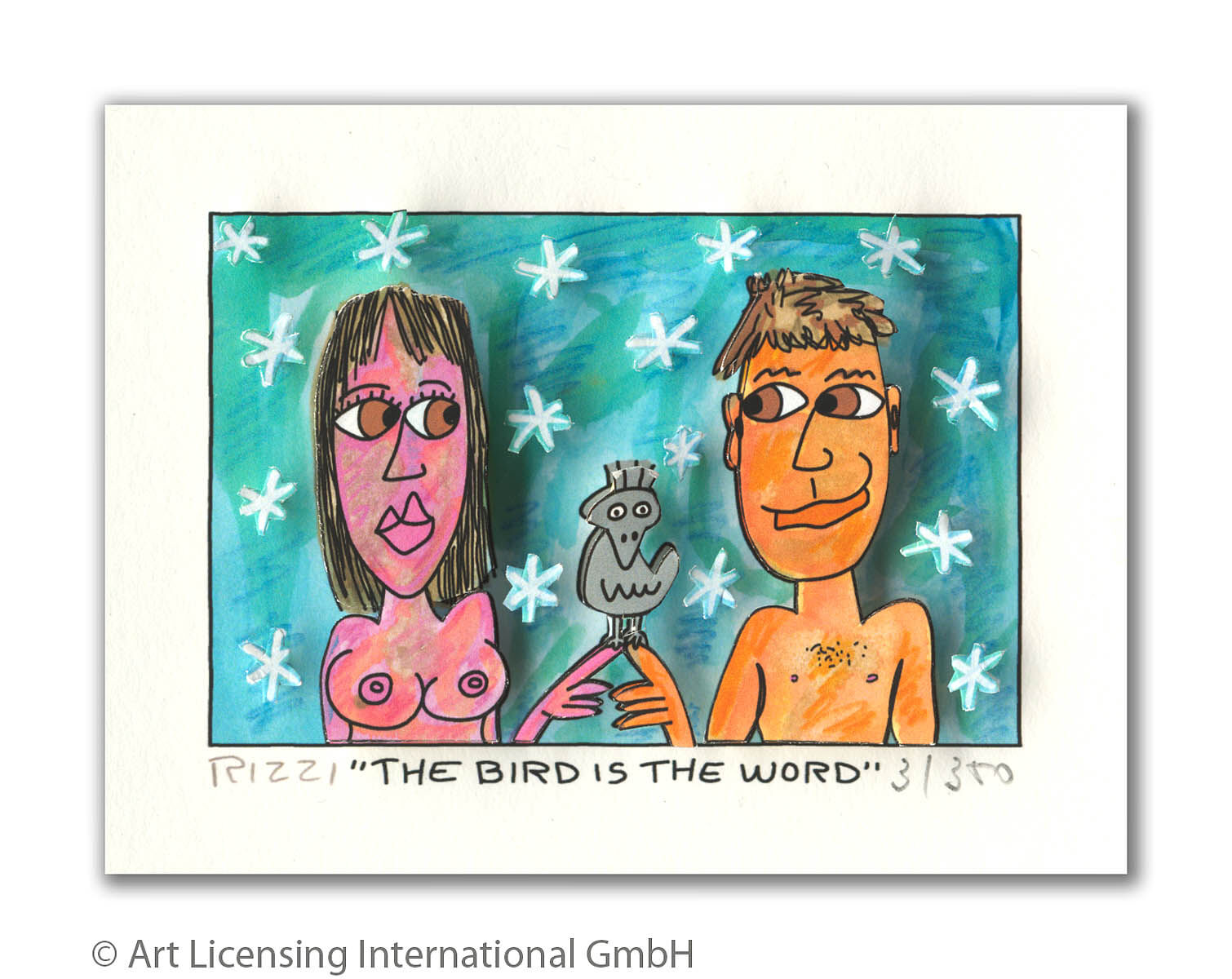 james-rizzi-the-bird-is-the-word-ungerahmt-kunst-3d james-rizzi-the-bird-is-the-word-ungerahmt-kunst-3d