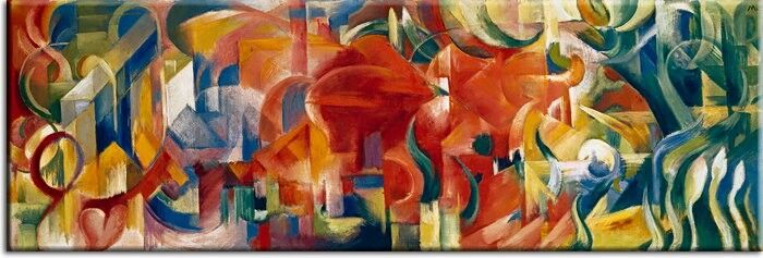 moderne leinwandbilder franz mard spielende Formen