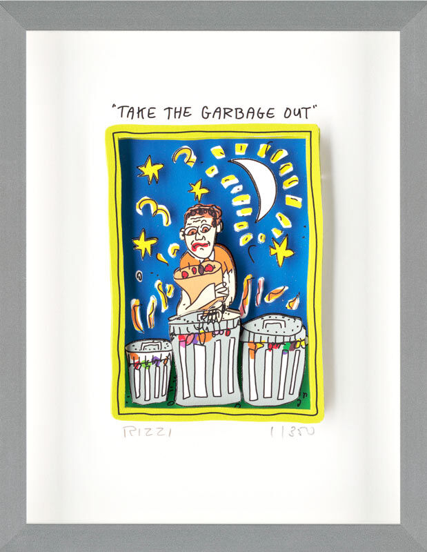 james-rizzi-take-the-garbage-out-gerahmt james-rizzi-take-the-garbage-out-gerahmt
