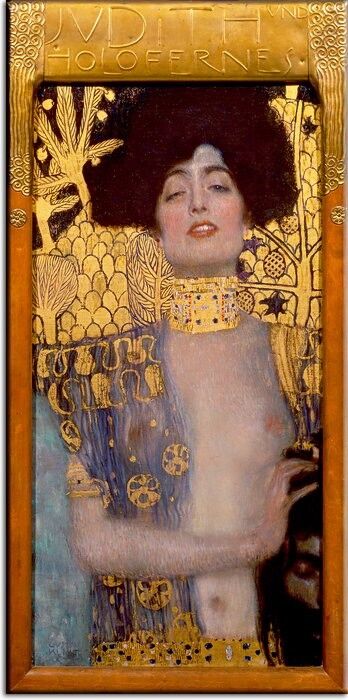 Leinwandbild Klimt Judith Gustav Klimt Bilder - Judith mit dem Haupt des Holofernes-70 x 140 cm