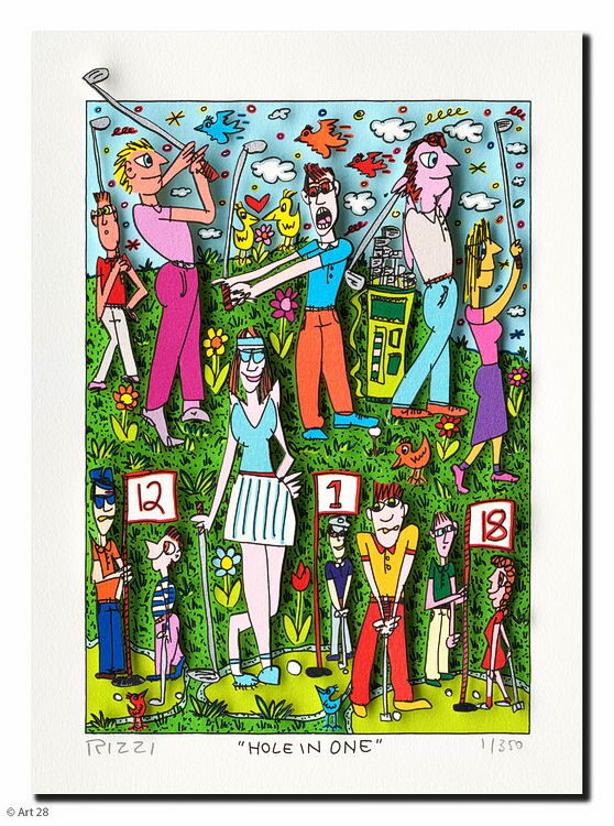 james-rizzi-hole-in-one-ungerahmt-kunst-3d james-rizzi-hole-in-one-ungerahmt-kunst-3d