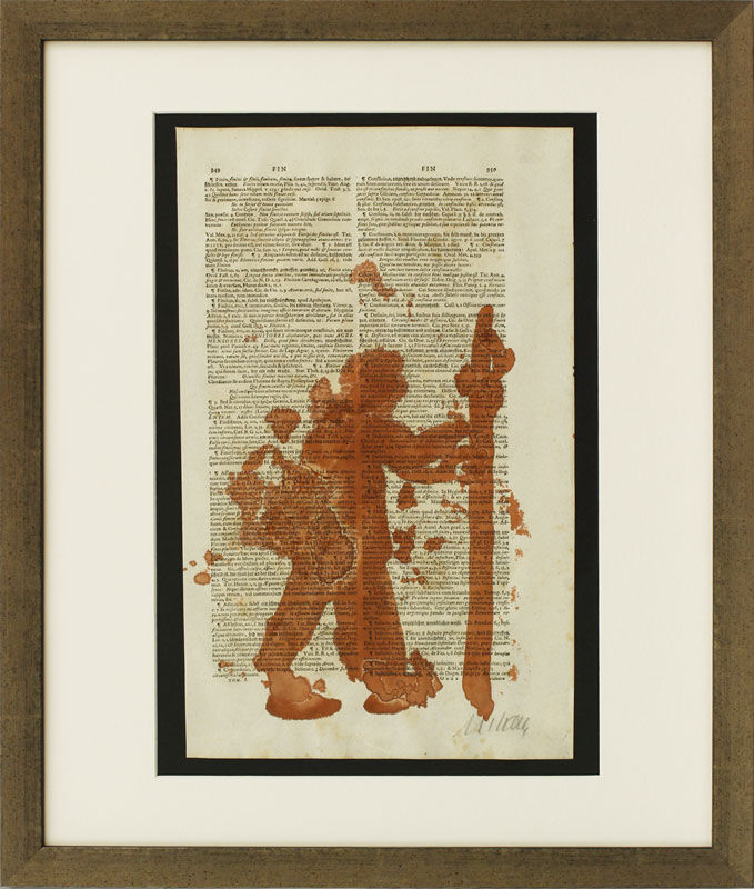 Armin Mueller-Stahl - WORT UND BILD - AUF WANDERSCHAFT - original gemalt - HANDSIGNIERT   Armin Mueller-Stahl - WORT UND BILD - AUF WANDERSCHAFT - original gemalt - HANDSIGNIERT