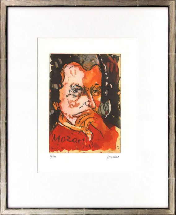 Armin Mueller-Stahl - Wolfgang Amadeus Mozart - Original Radierung - limitiert und handsigniert Armin Mueller-Stahl - Wolfgang Amadeus Mozart - Original Radierung - limitiert und handsigniert