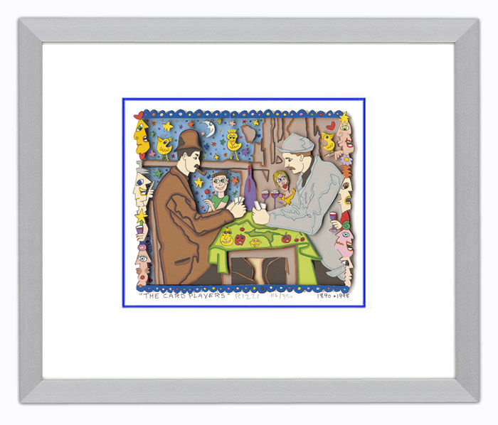 james-rizzi-the-card-players-gerahmt-kunst-3d