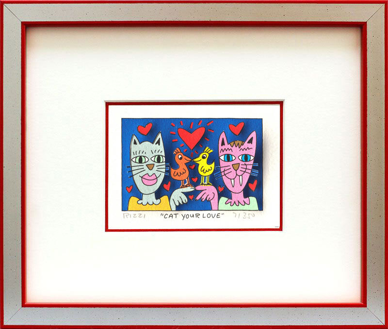 james-rizzi-cat-your-love-gerahmt-kunst-3d