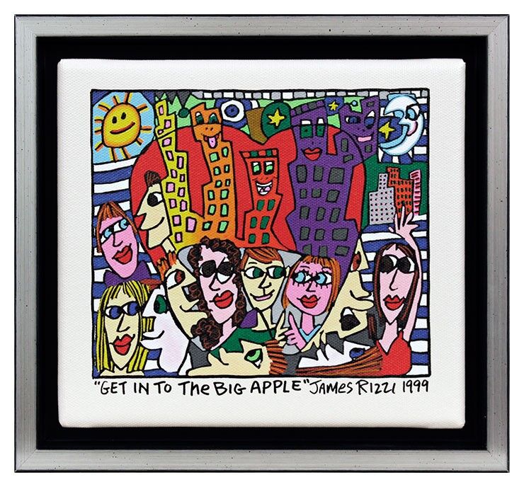 james-rizzi-get-into-the-big-apple-gerahmt-2d