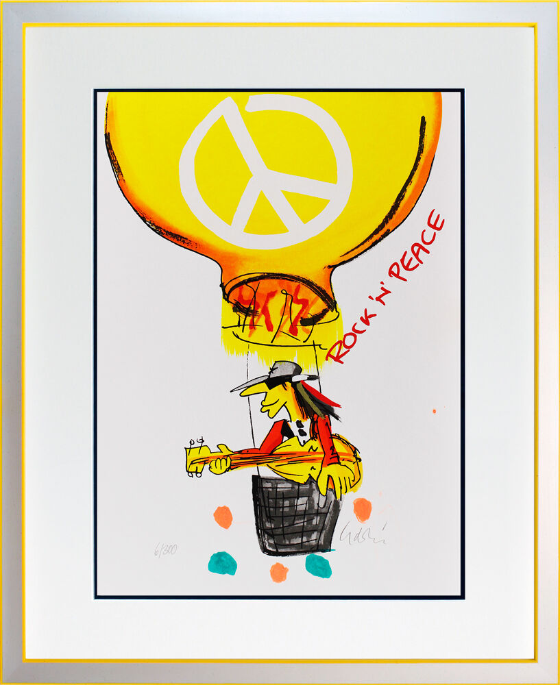Udo Lindenberg Bilder  - ROCK - N - PEACE - UNIKAT durch Handbemalung