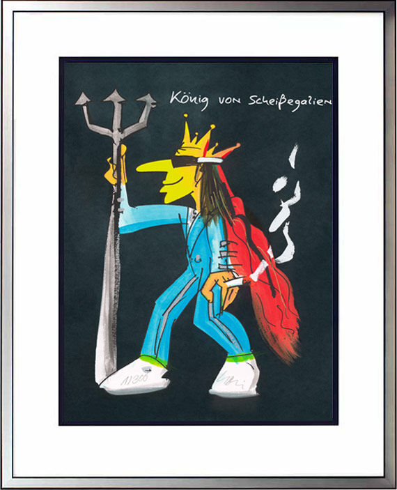 Udo Lindenberg Bilder - König von Scheißegalien - Edition 2023  - handsigniert, leichter Knick Udo Lindenberg Bilder - König von Scheißegalien - Edition 2023  - handsigniert, leichter Knick