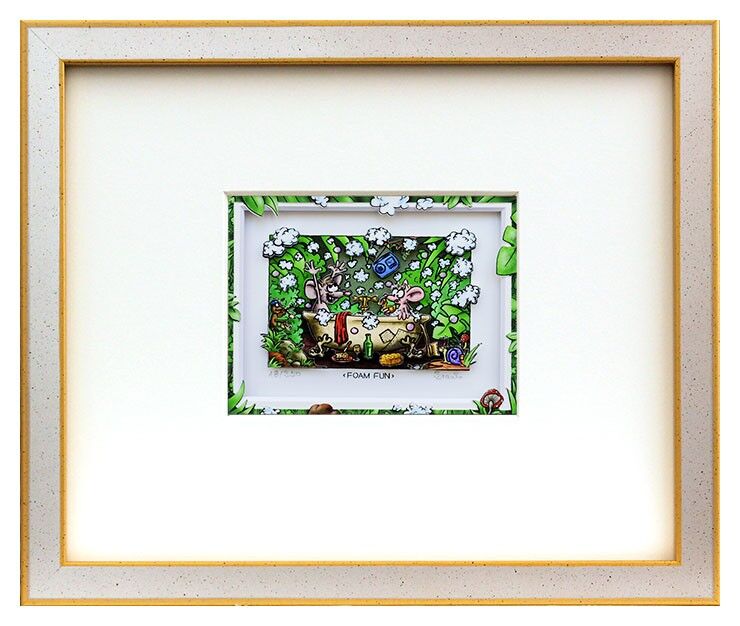 Branko FOAM FUN gerahmt Branko - FOAM FUN - Original 3D Bild handsigniert