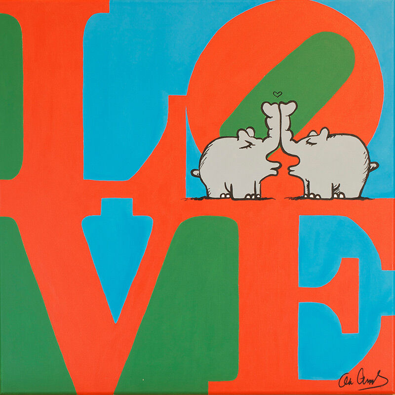 otto-waalkes-love-ungerahmt-robert-indiana-pop-art-ottifant