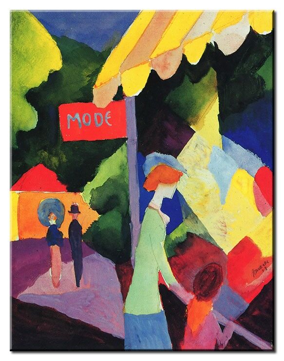 Leinwandbild August Macke - Modefenster August Macke Bilder - Modefenster-80 x 100 cm