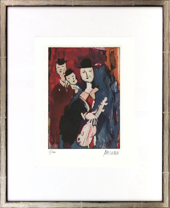 Armin Mueller-Stahl - Ankunft der Musikanten - Original Radierung - limitiert und handsigniert Armin Mueller-Stahl - Ankunft der Musikanten - Original Radierung - limitiert und handsigniert
