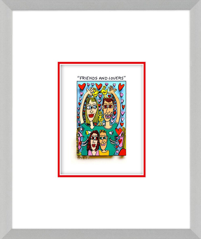 james-rizzi-friends-and-lovers-gerahmt-alu