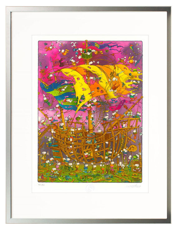 Mordillo, Guillermo - TEAMWORK - original PIGMENTGRAFIK Mordillo, Guillermo - TEAMWORK - original PIGMENTGRAFIK
