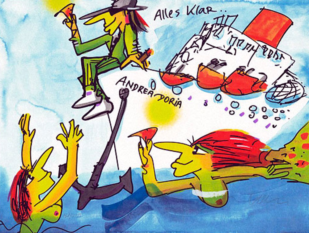 Udo Lindenberg Bilder - ANDREA DORIA - NO PANIC -  Original Siebdruck, handsigniert