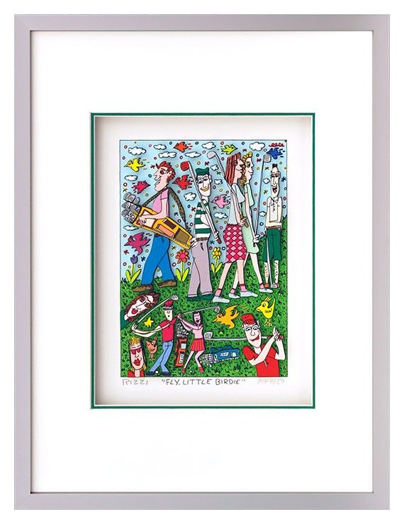james-rizzi-fly-little-birdie-gerahmt-kunst-3d james-rizzi-fly-little-birdie-gerahmt-kunst-3d
