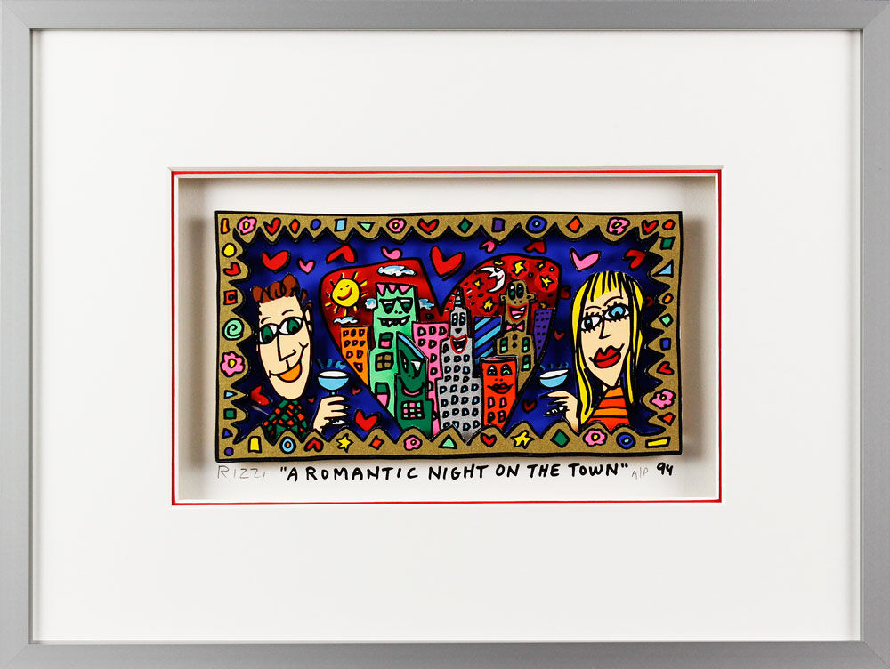james-rizzi-a-romantic-night-on-the-town-gerahmt