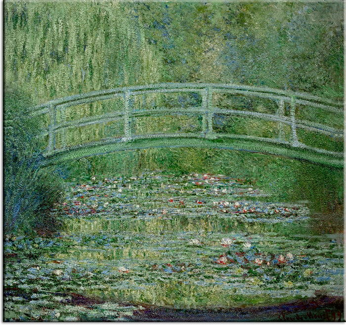 Claude Monet - Seerosenteich und japanische Brücke Variation 1