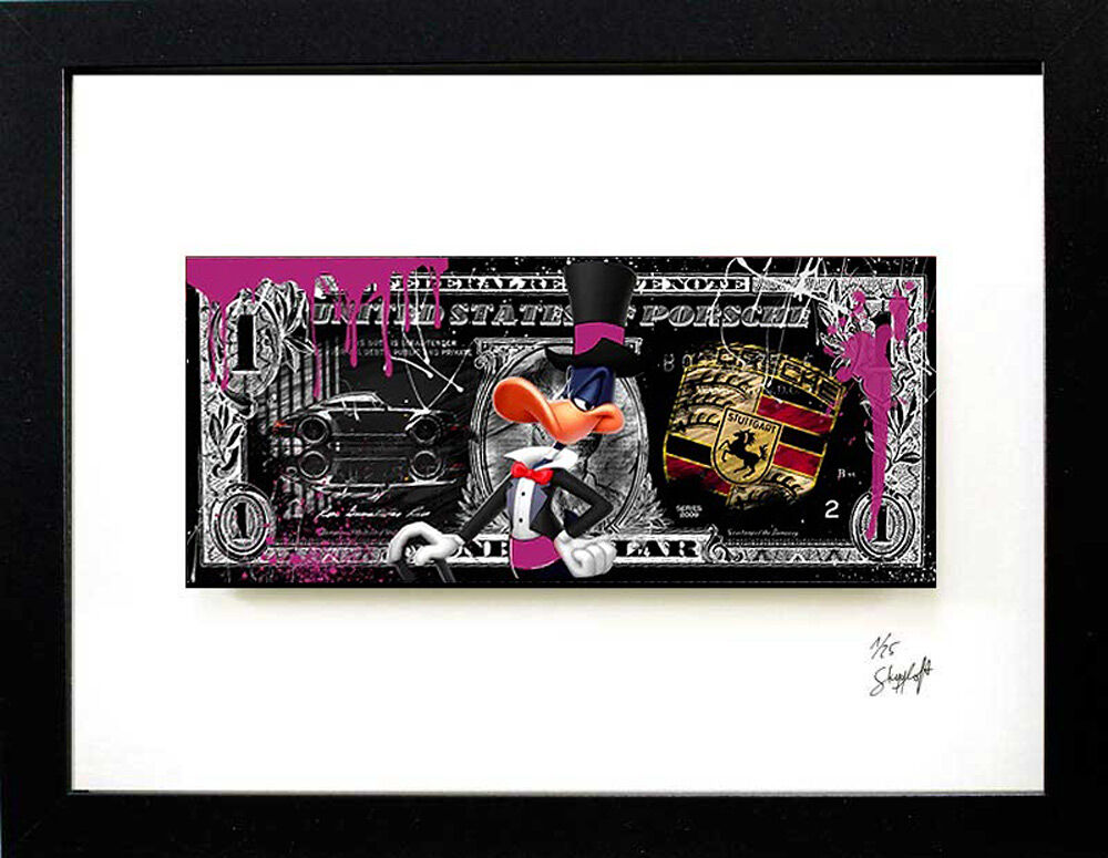 skyyloft-duffy-duck-porsche-dollar-nummer-1-gerahmt skyyloft-duffy-duck-porsche-dollar-nummer-1-gerahmt
