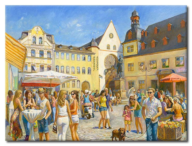 Koblenz Bilder von Diego Santos. Jesuitenplatz Diego Santos - Koblenz - Jesuitenplatz-24 x 30 cm