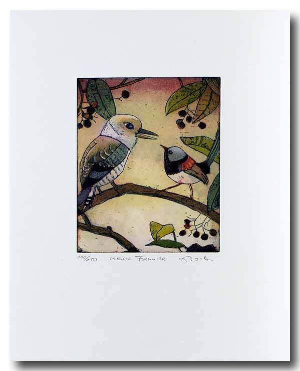 jutta-votteler-kleine-freunde-ungerahmt-kunst-farbradierung jutta-votteler-kleine-freunde-ungerahmt-kunst-farbradierung