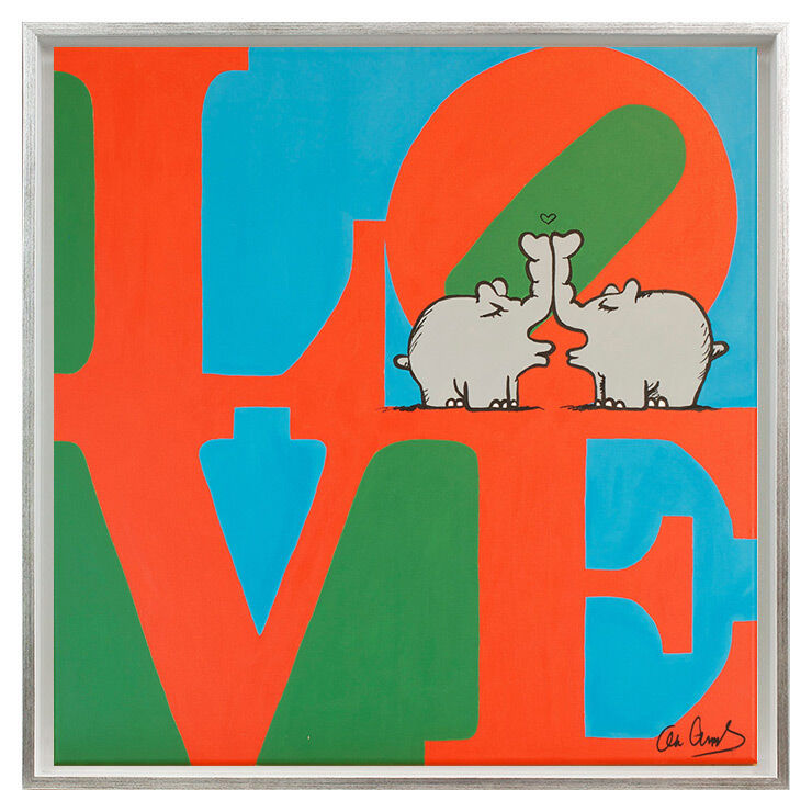 otto-waalkes-love-gerahmt-robert-indiana-pop-art-ottifant