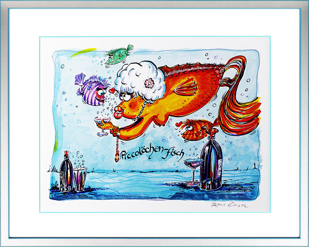 frank-zander-piccolchen-fisch-grafik-gerahmt-silber-tuerkis frank-zander-piccolchen-fisch-grafik-gerahmt-silber-tuerkis