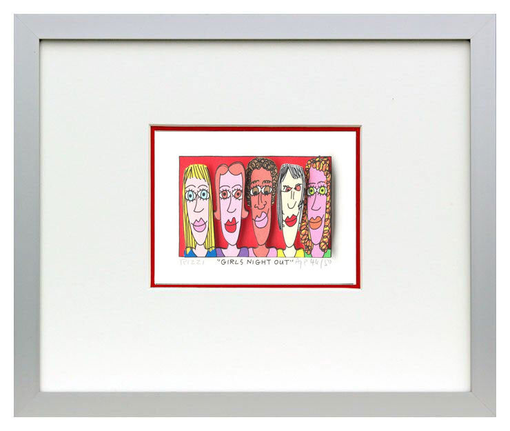 james-rizzi-girls-night-out-gerahmt-kunst-3d