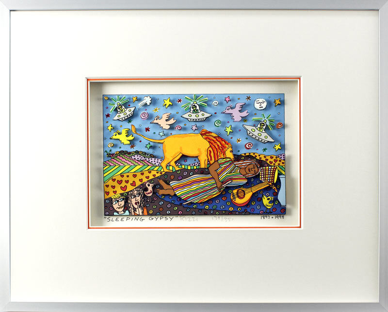 james-rizzi-sleeping-gypsy-gerahmt-alu