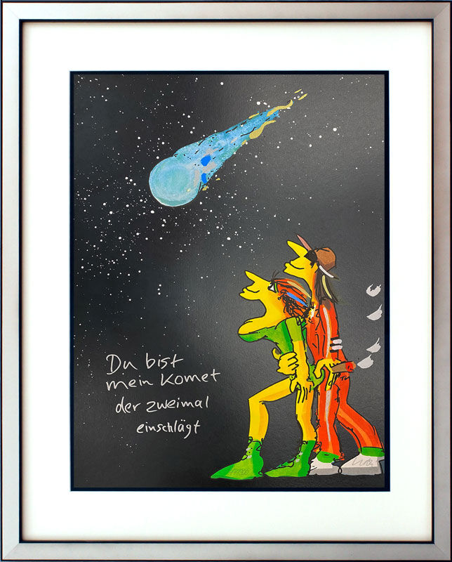 Udo LINDENBERG - Du bist mein KOMET der ZWEIMAL EINSCHLÄGT - ( BLACK Edition ) , handsigniert   Udo LINDENBERG - Du bist mein KOMET der ZWEIMAL EINSCHLÄGT - ( BLACK Edition ) , handsigniert