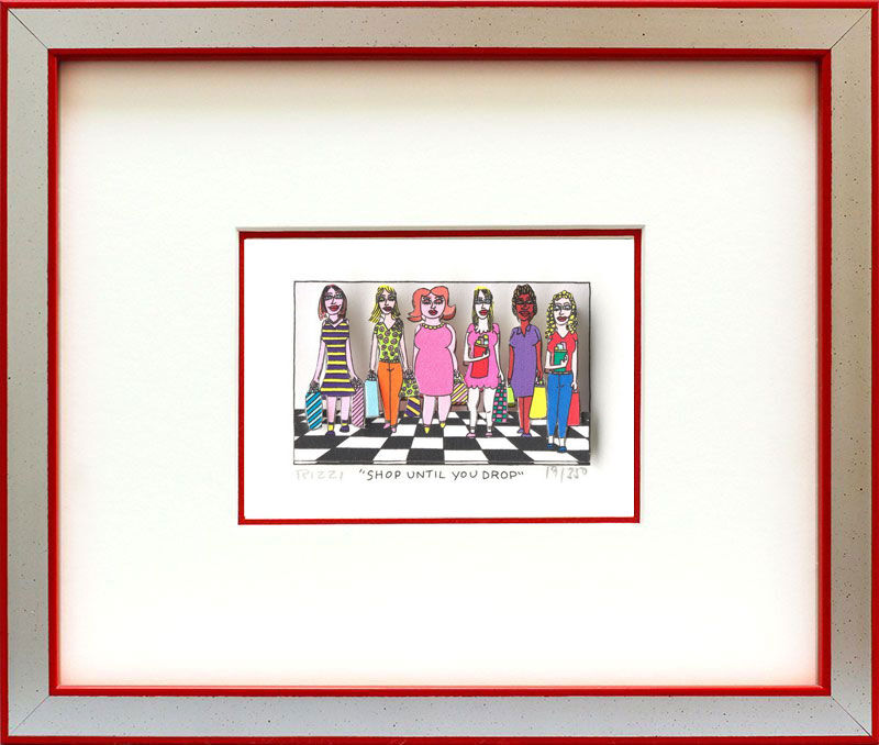 james-rizzi-shop-until-you-drop-gerahmt-kunst-3d