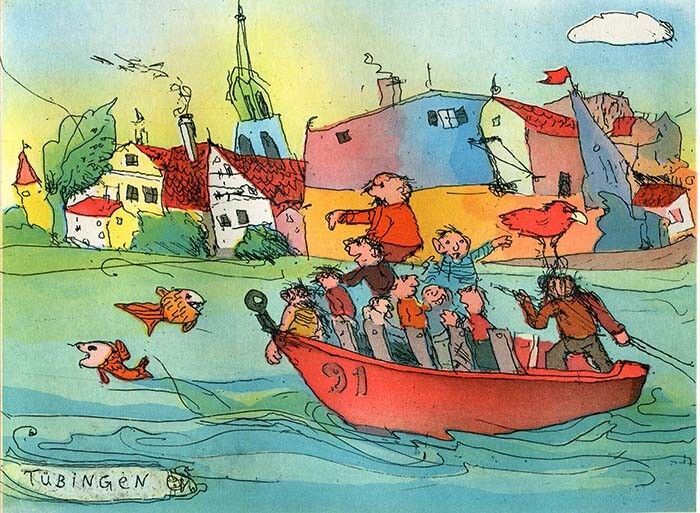 janosch-stocherkahn-mit-viel-gefuehl-ungerahmt-kunst-radierung janosch-stocherkahn-mit-viel-gefuehl-ungerahmt-kunst-radierung