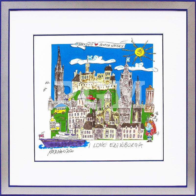 Paolo Randazzo - I LOVE EDINBURGH - Original 3D Bild handsigniert 