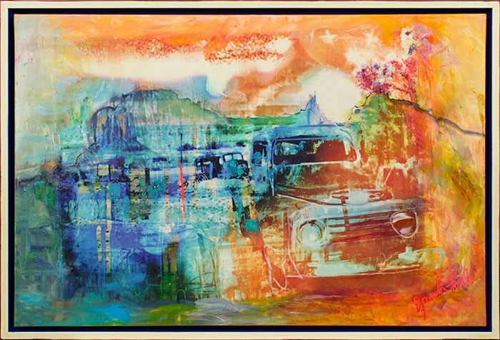 Wolfgang & Djamila Fierek -  Abandoned Beauties im Schattenfugenrahmen Wolfgang & Djamila Fierek - Abandoned Beauties - Handgemaltes Acrylbild im Schattenfugenrahmen - inkl. Bilderrahmen