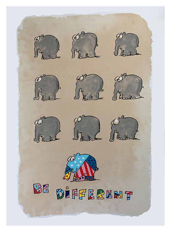otto-waalkes-be-different-brittofant-ungerahmt-art-ottifant otto-waalkes-be-different-brittofant-ungerahmt-art-ottifant