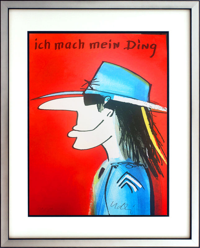 Udo-Lindenberg-ich-mach-mein-ding-silber-schwarz-gerahmt